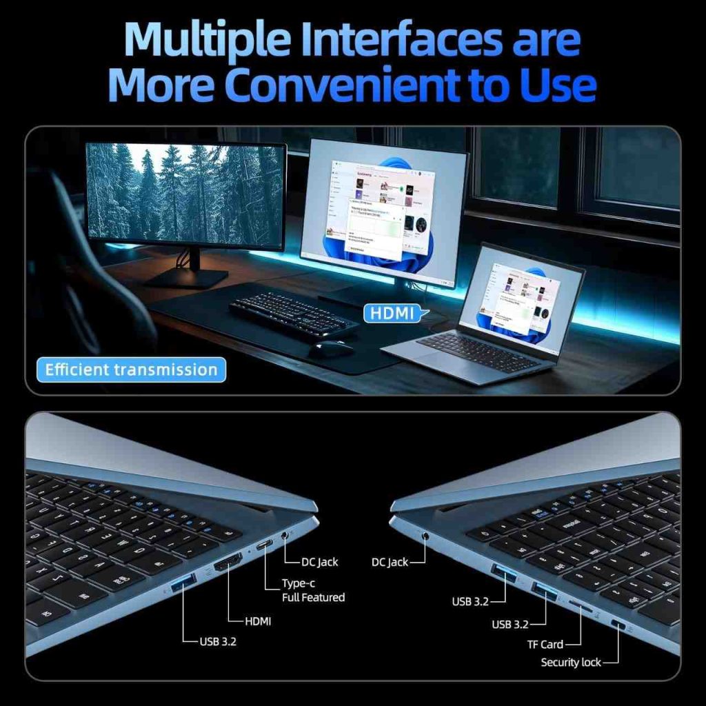 SGIN laptop placed side by side showing multiple ports